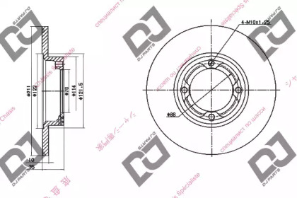 Тормозной диск DJ PARTS BD1548